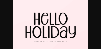 Hello Holiday Font Poster 1