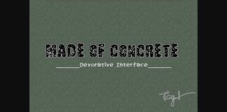 Made of Concrete Font Poster 1