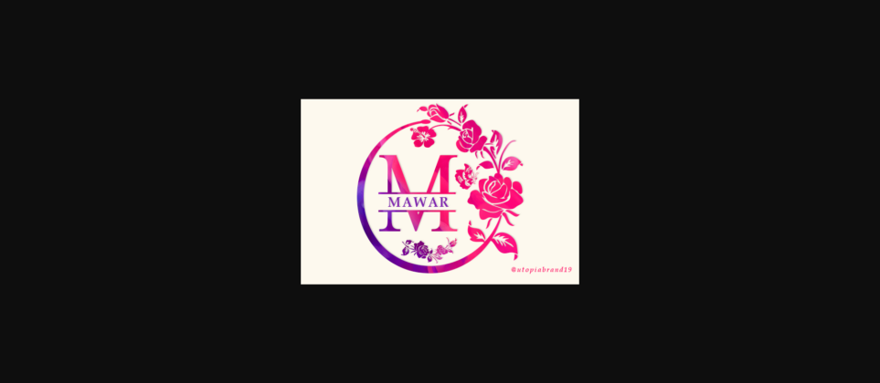 Mawar Monogram Font Poster 3