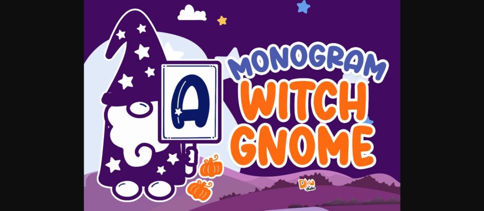 Monogram Witch Gnome Font Poster 3