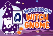 Monogram Witch Gnome Font Poster 1