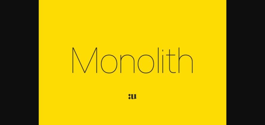 Monolith Font Poster 3