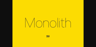 Monolith Font Poster 1