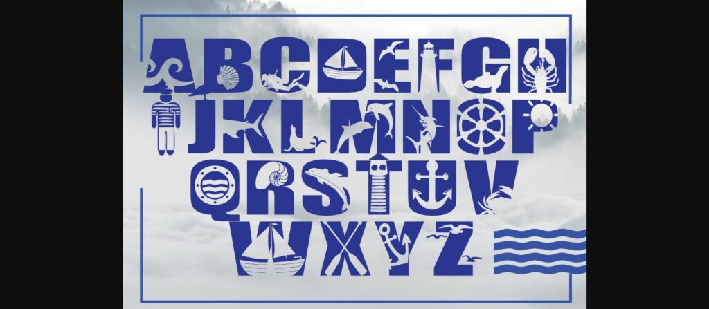 Nautical Font Poster 4