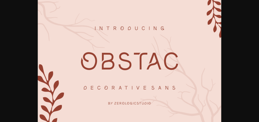 Obstac Font Poster 3