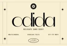 Odida Font Odida Font Poster 1