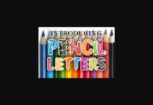 Pencil Letters Font Poster 1