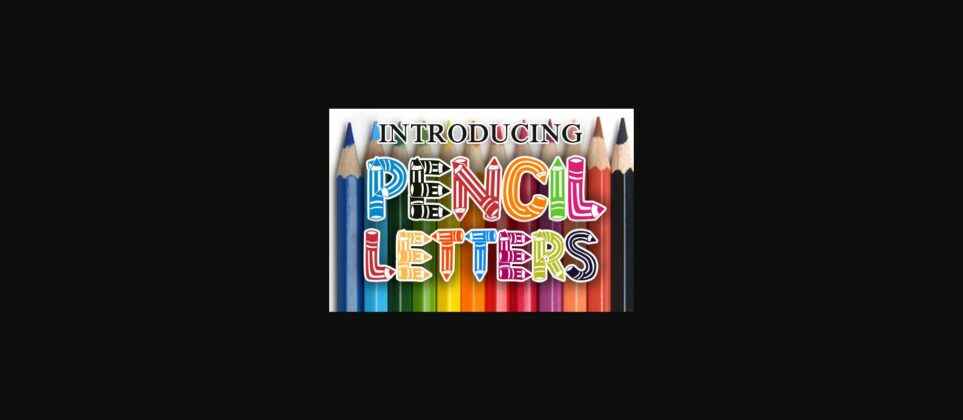 Pencil Letters Font Poster 1