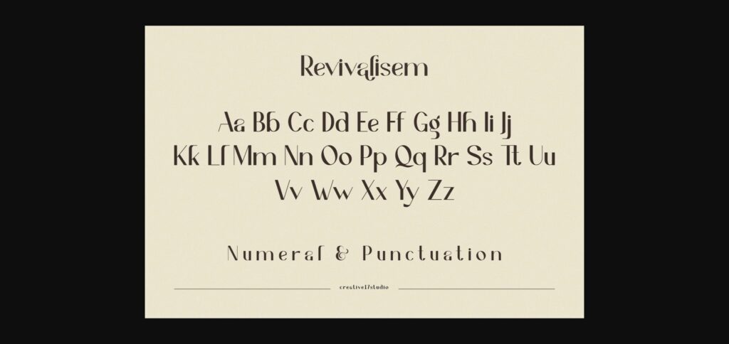 Revivalisem Font Poster 5