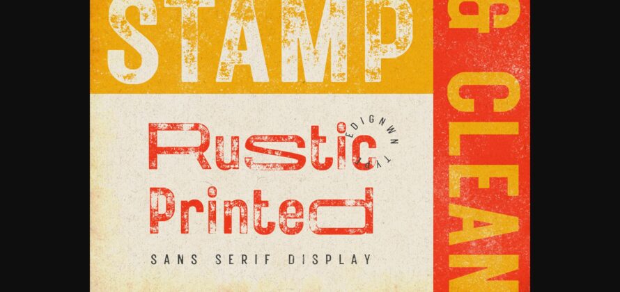 Rustic Printed Font Poster 3