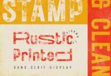 Rustic Printed Font Poster 1