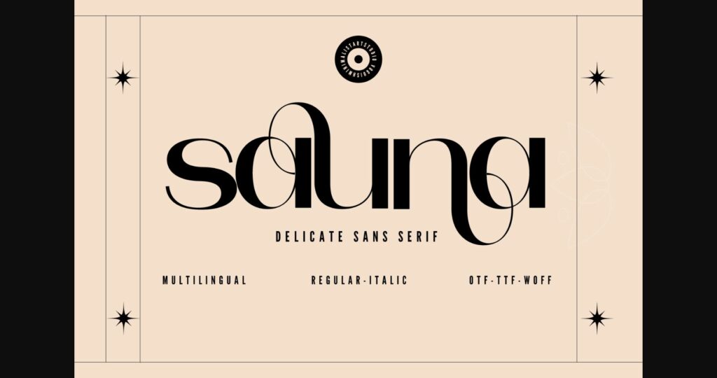 Sauna Font Poster 3