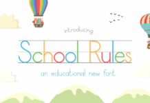 School Rules Font Poster 1