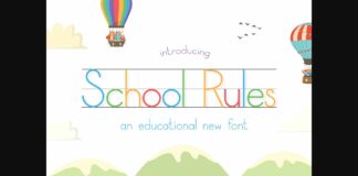 School Rules Font Poster 1