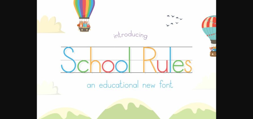 School Rules Font Poster 1