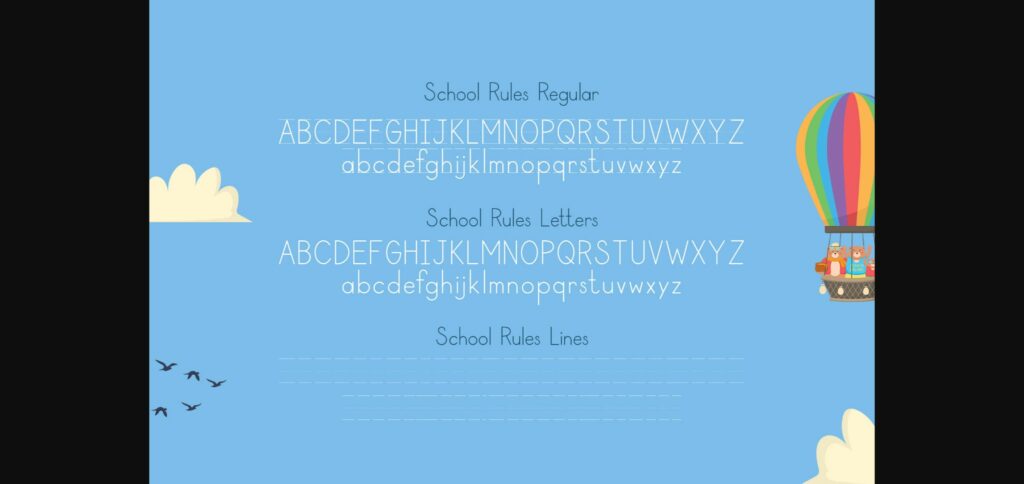 School Rules Font Poster 8