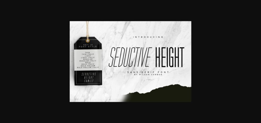 Seductive Height Font Poster 3