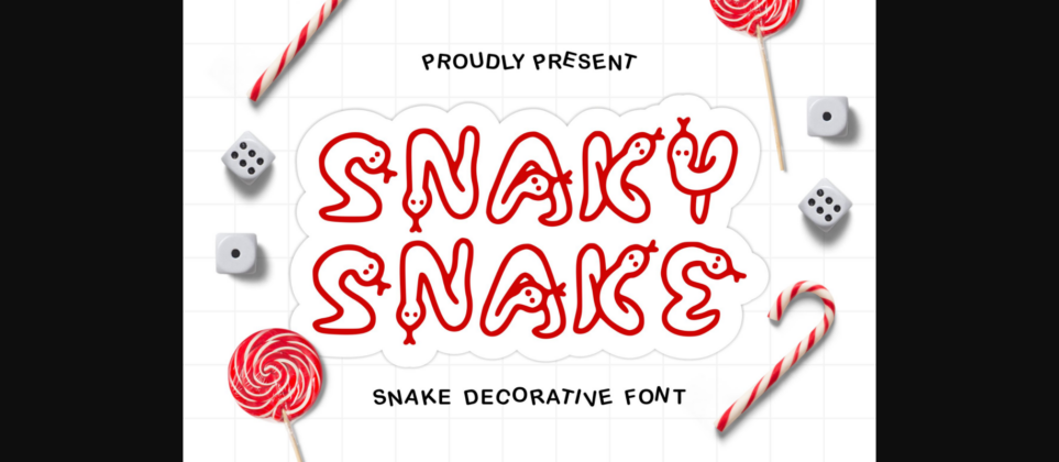 Snaky Snake Font Poster 3