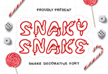 Snaky Snake Font Poster 1