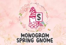 Spring Gnome Monogram Font Poster 1