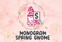 Spring Gnome Monogram Font Poster 1