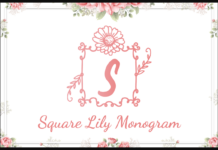 Square Lily Monogram Font Poster 1