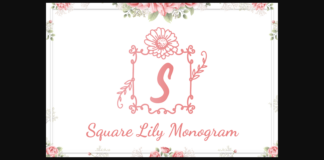 Square Lily Monogram Font Poster 1