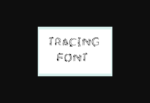 Tracing Font Poster 1