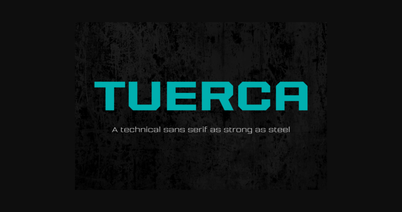 Tuerca Family Font Poster 3