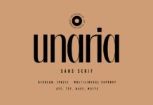 Unaria Font Poster 1