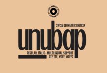 Unubap Font Poster 1