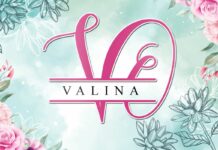 Valina Monogram Font Poster 1