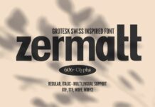 Zermatt Font Poster 1