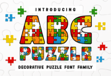 Abc Puzzle Font Poster 1