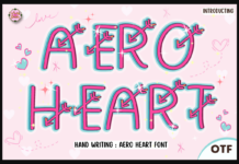 Aero Heart Font Poster 1