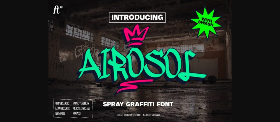 Airosol Spray Graffiti Font Poster 1