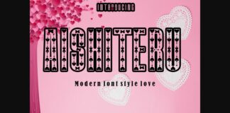 Aishiteru Font Poster 1
