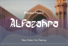 Alfazahra Font Poster 1