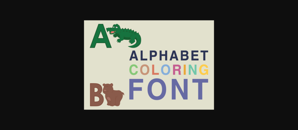 Alphabet Coloring Font Poster 3
