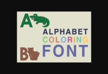 Alphabet Coloring Font Poster 1