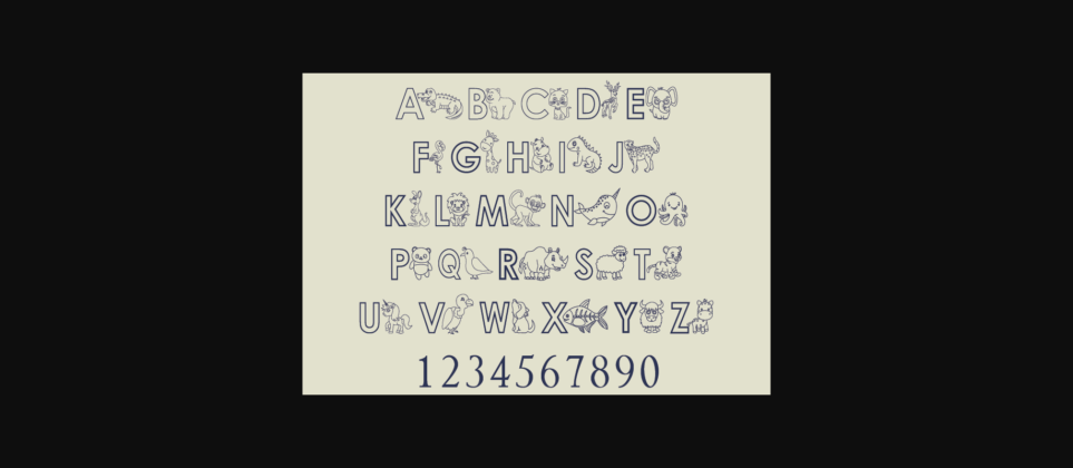 Alphabet Coloring Font Poster 4