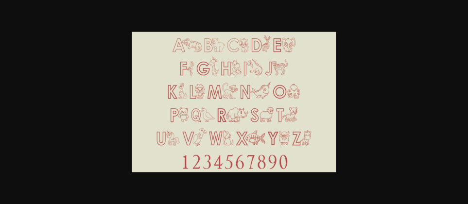 Alphabet Coloring Font Poster 5