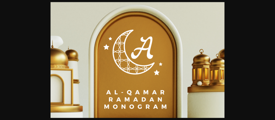 Alqamar Ramadan Monogram Font Poster 3