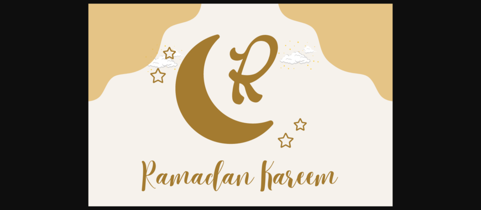 Alqamar Ramadan Monogram Font Poster 4