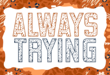 Always Trying Font Poster 1