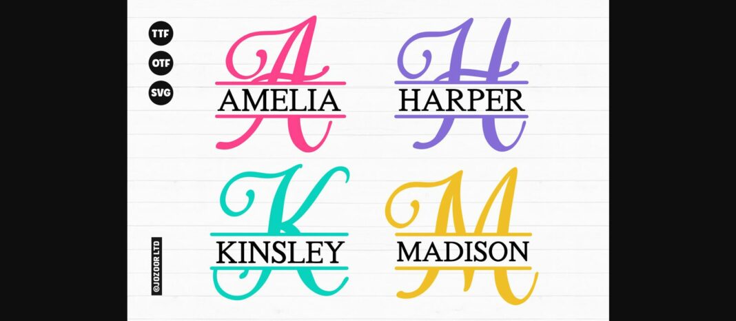 Amelia Split Font Poster 3