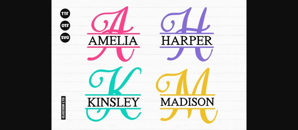 Amelia Split Font Poster 3