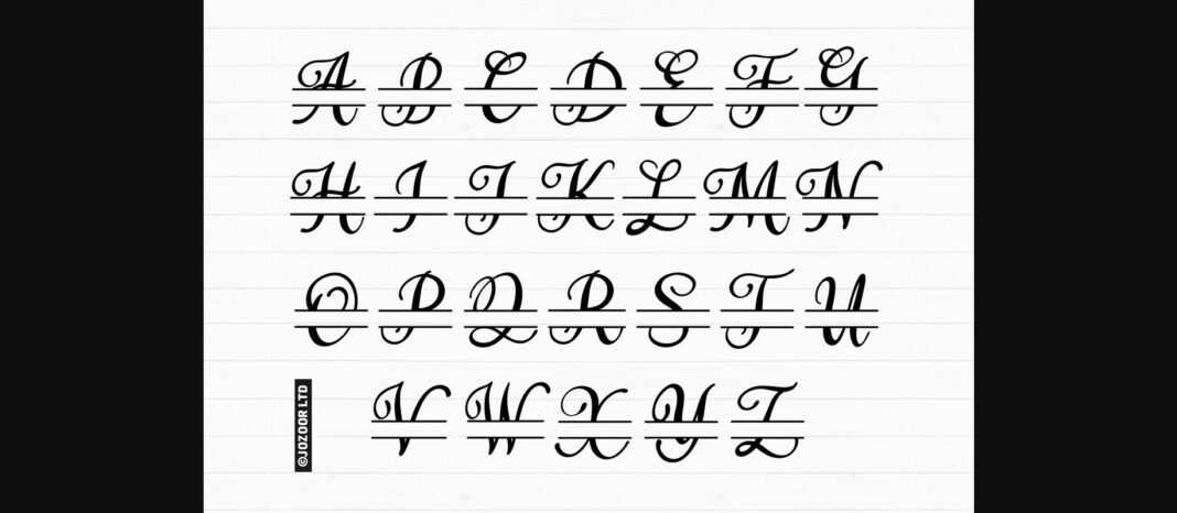 Amelia Split Font Poster 4