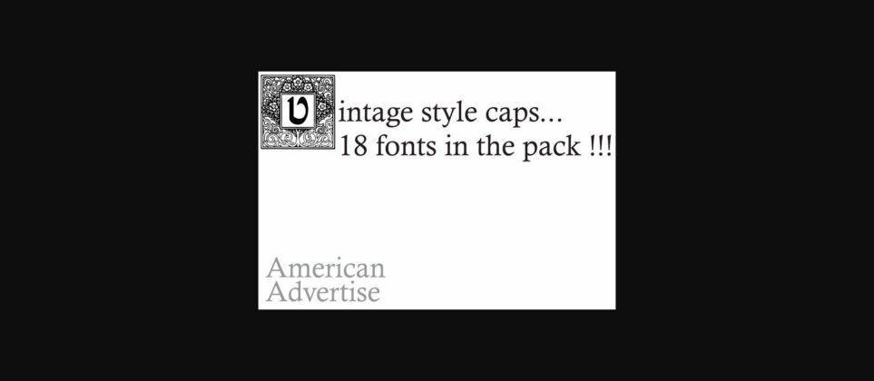 American Advertise Pack Font Poster 7
