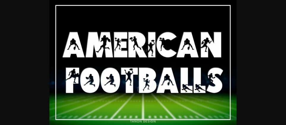 American Footballs Font Poster 3